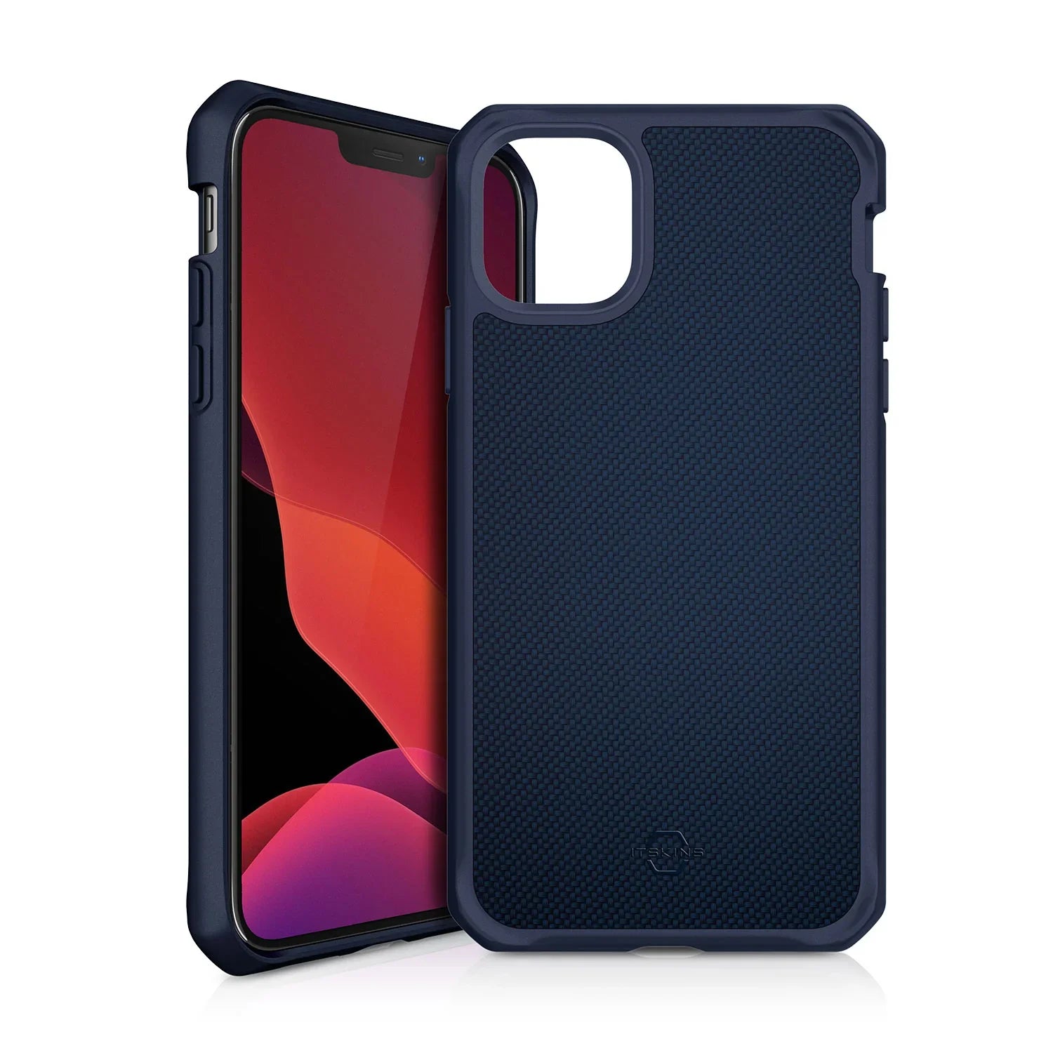Itskins Hybrid Ballistic iPhone 12 & 12 Pro Magsafe Case - Dark Blue - Tashqila Itskins Hybrid Ballistic iPhone 12 & 12 Pro Magsafe Case - Dark Blue - Tashqila